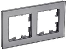 Рамка универсальная IEK Brite РУ-2-2-БрСе 2-м. стекло серый картинка